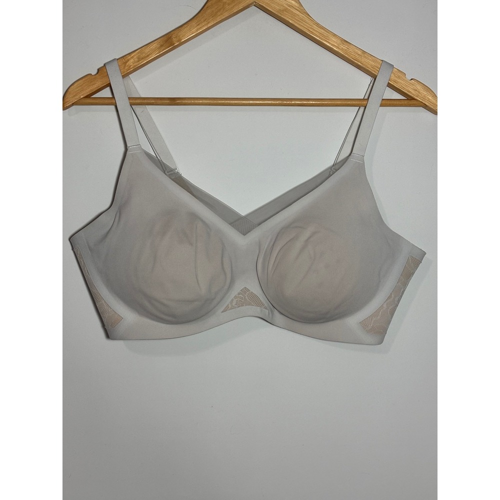 Honeylove Silhouette‎ Bra Sand Neutral Wire-Free Lace Accent XL BRBR00017